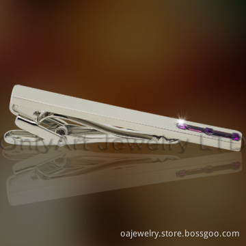 Tie Clip with Crystal Fashion Jewelry Accessry for Men